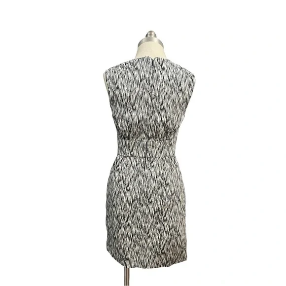 WHIT lib Sheath Dress Cocktail Black White Size 2 Sleeveless Career - Picture 3 of 14